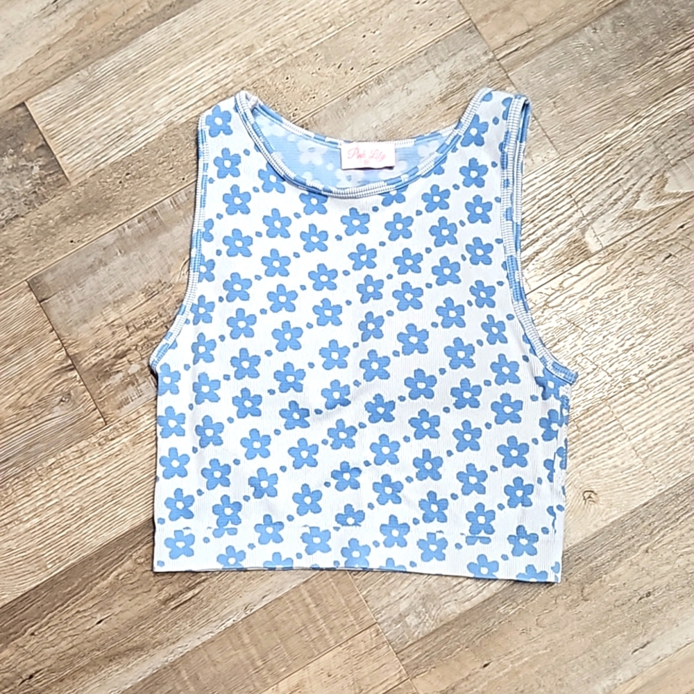 Blue Daisey Crop Top🩵